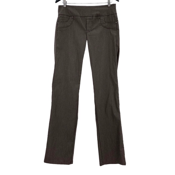 Point Zero Nicole Benisti Brown Pinstriped Slim Fit Straight Leg Pants, 11 - Picture 5 of 13